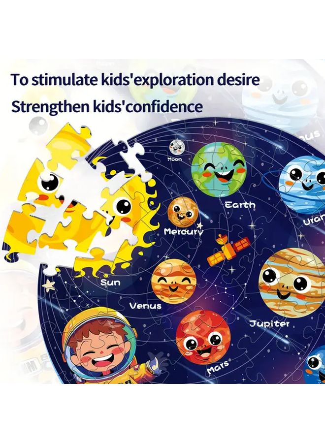 لغز النظام الشمسي المتوهج 70 قطعة أرضية كبيرة بتصميم كوكب مرح صندوق واحد - Image 5